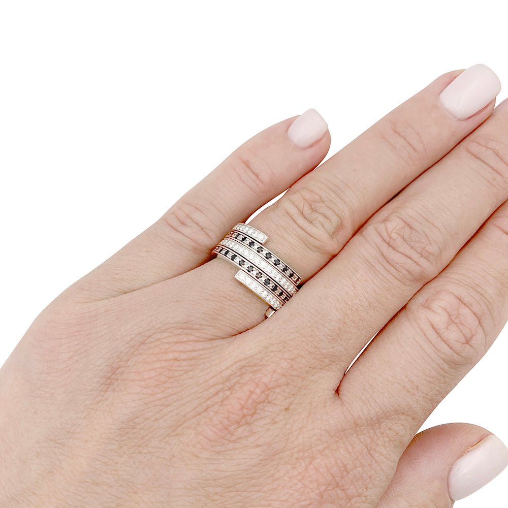 Bagues DINH VAN "Spirale" en or blanc et diamant - Castafiore