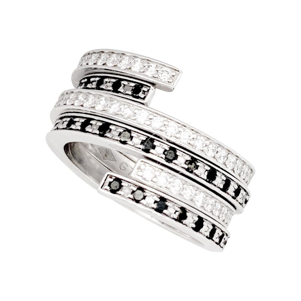 Bagues DINH VAN "Spirale" en or blanc et diamant - Castafiore