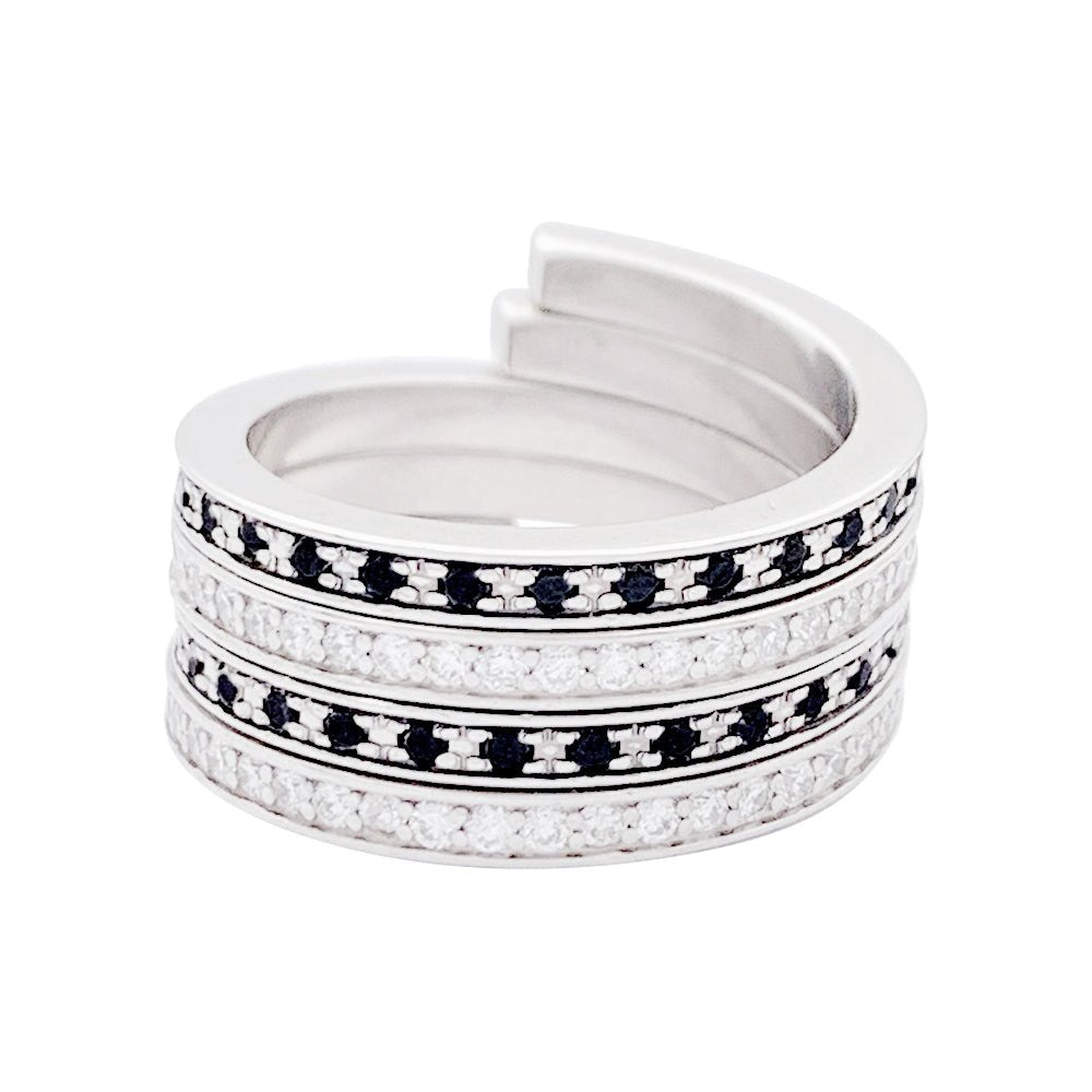 Bagues DINH VAN "Spirale" en or blanc et diamant - Castafiore