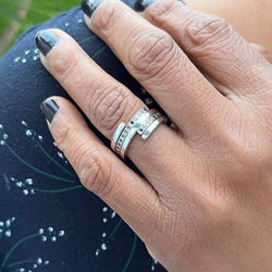 Bagues DINH VAN "Spirale" en or blanc, or jaune, argent et diamant - Castafiore