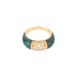 Bague VAN CLEEF & ARPELS Philippine en or jaune, chrysoprase et diamants