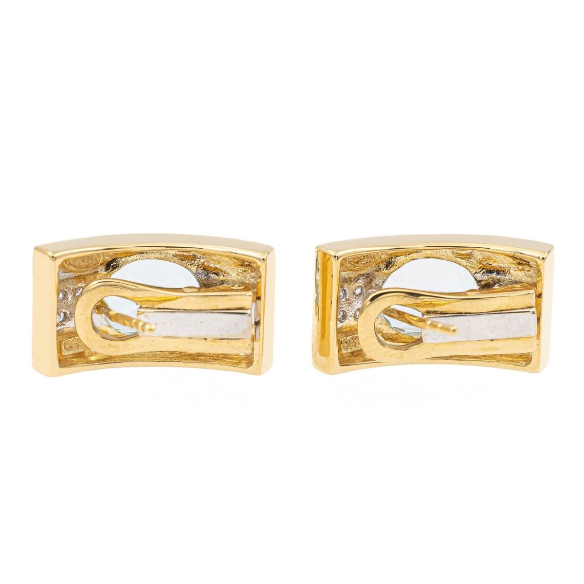 Balmain Boucles d'oreilles Or jaune Topaze - Castafiore