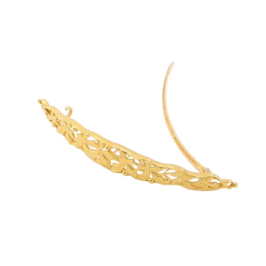 Barrette cheveux Art Nouveau or jaune - Castafiore