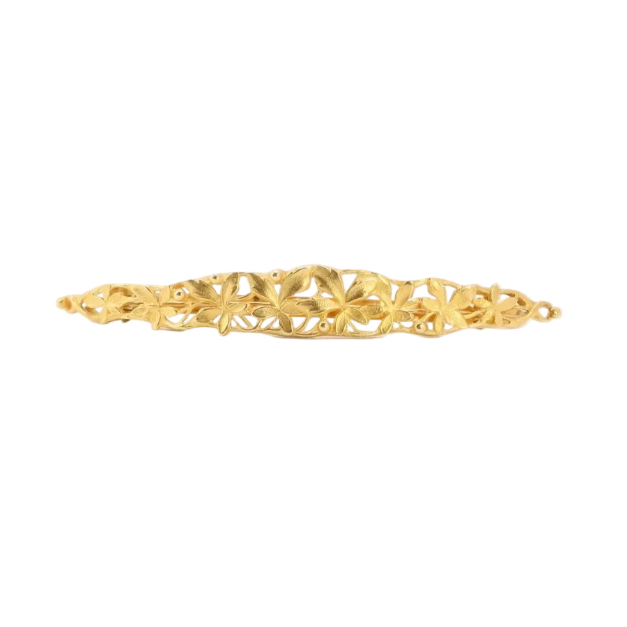 Barrette cheveux Art Nouveau or jaune - Castafiore