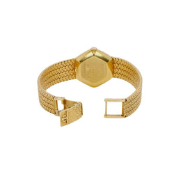 BAUME & MERCIER Montre vintage or jaune maille tressée - Castafiore