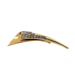 Brooch made of yellow gold, platinum, and diamonds