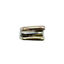 Three-Tone Gold Cocktail Ring