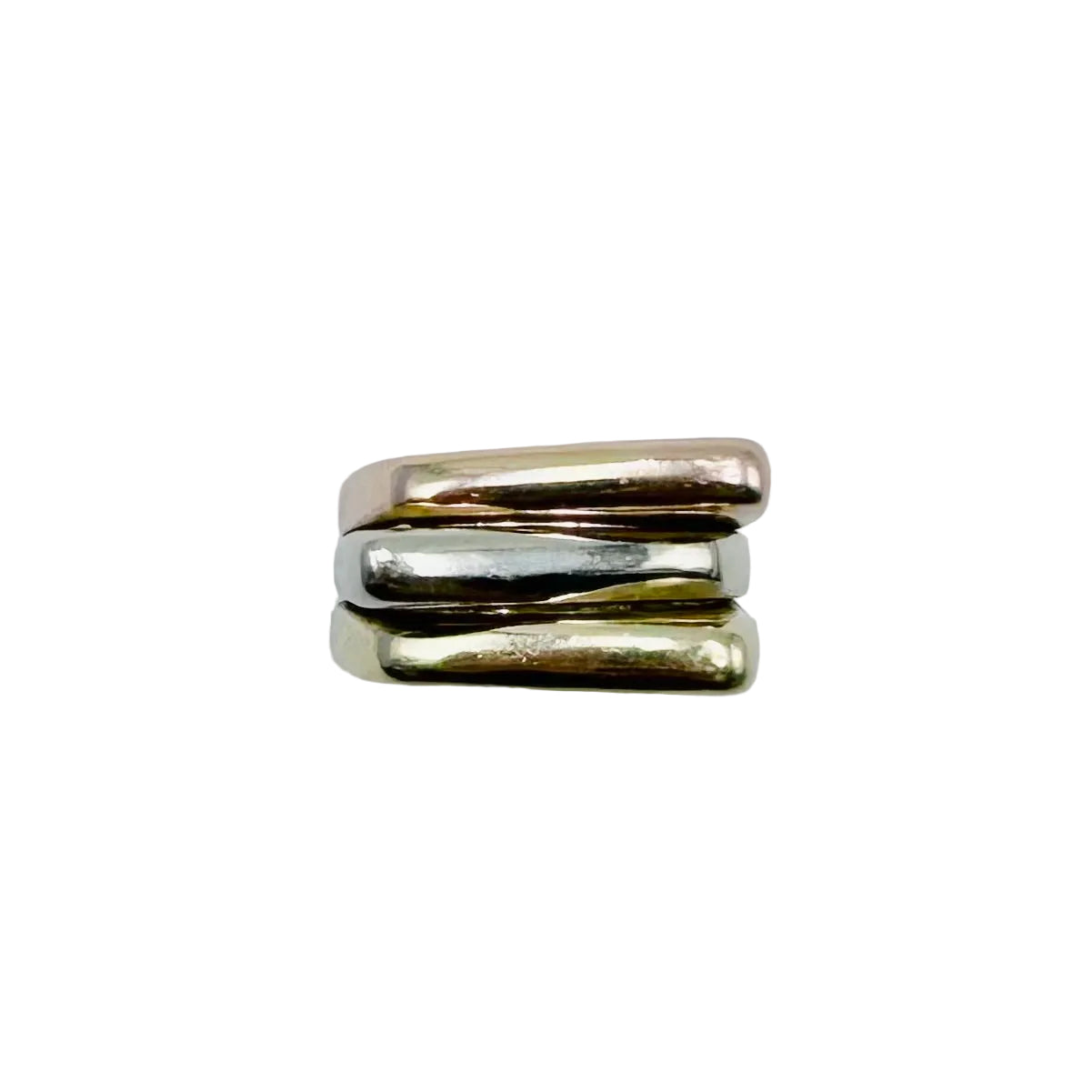 Three-Tone Gold Cocktail Ring