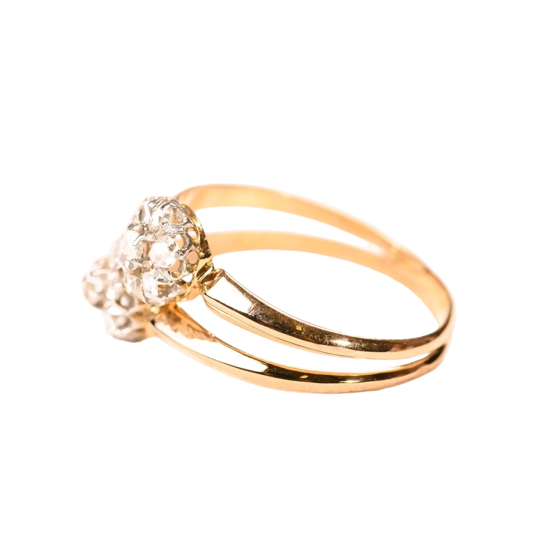 "Toi & Moi" Ring in Rose Gold, Platinum, and Diamonds