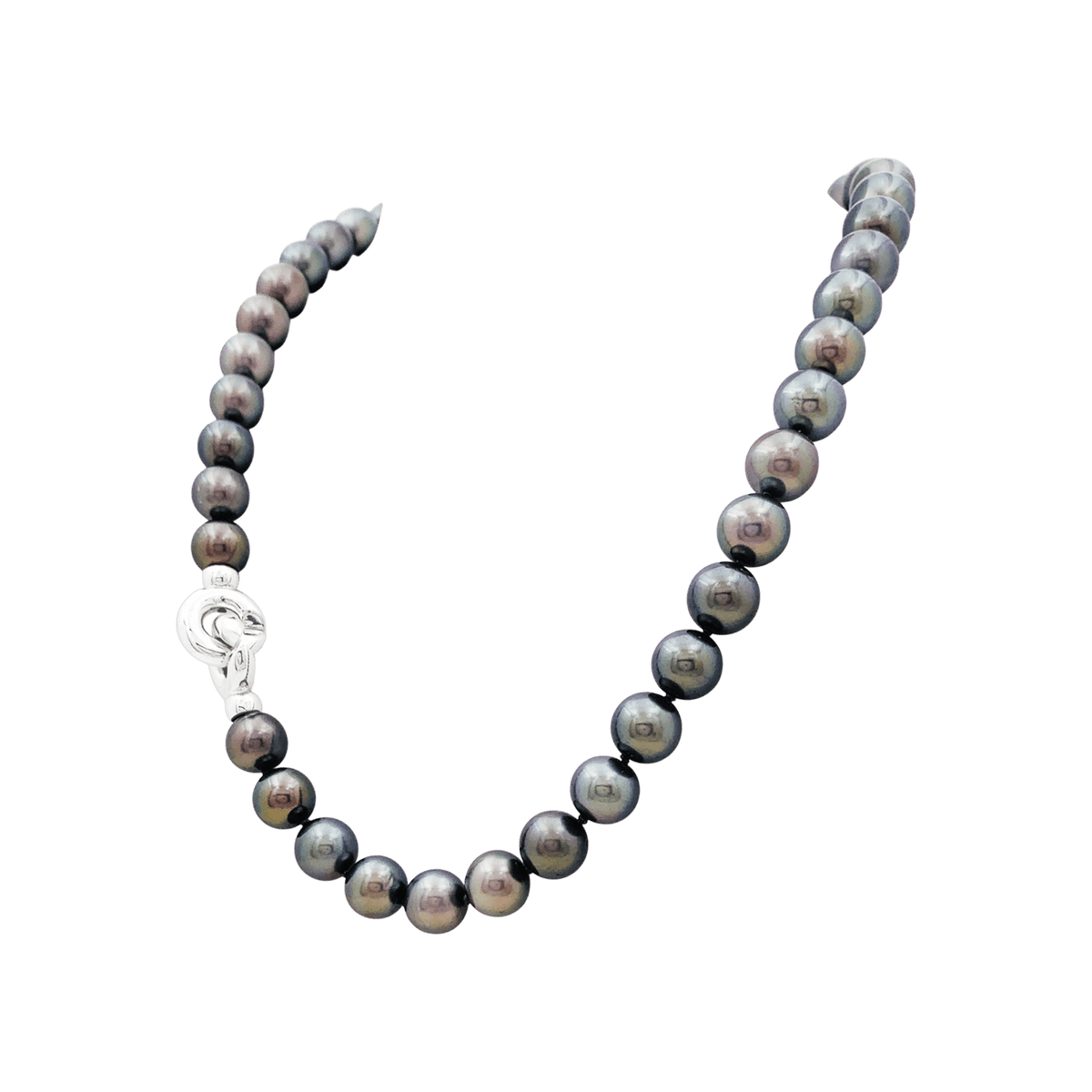 White Gold Pearl Necklace