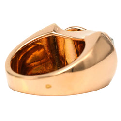 Yellow Gold and Diamond Tank Ring