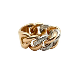18KT gold ring with 0.30 ct VVS G diamonds, Luciano Somenzi