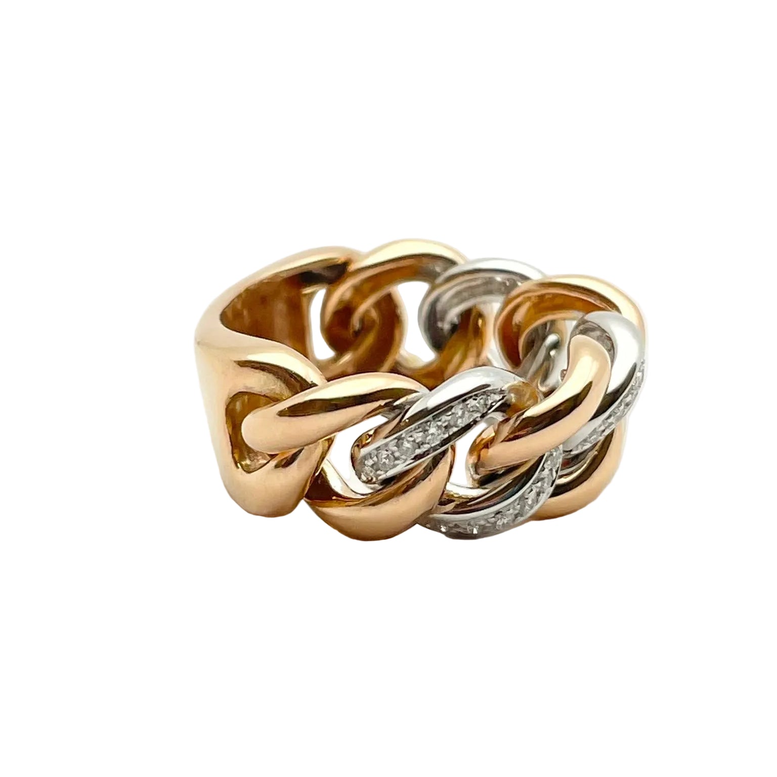 18KT gold ring with 0.30 ct VVS G diamonds, Luciano Somenzi
