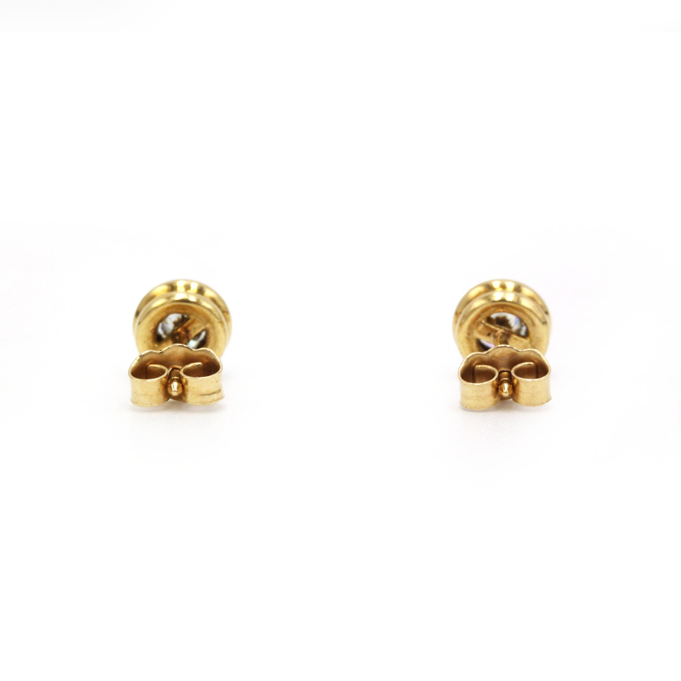 Yellow Gold & Diamond Earrings