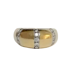 Yellow Gold and Diamond Band Ring