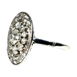 Vintage white gold ring with diamonds, 0.50 ct