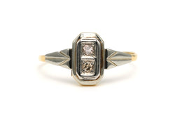 Bague en or blanc, or jaune et diamants