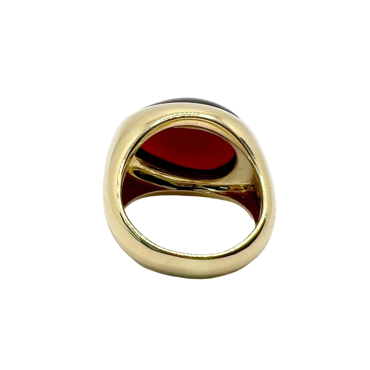 POMELLATO Dome Ring in yellow gold and garnet