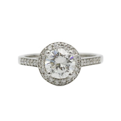 White Gold Solitaire Ring with Diamonds