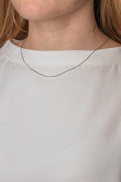 White gold Curb chain necklace