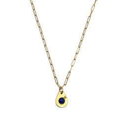 DINH VAN "R10 Handcuffs" Pendant Necklace in yellow gold and Lapis lazuli