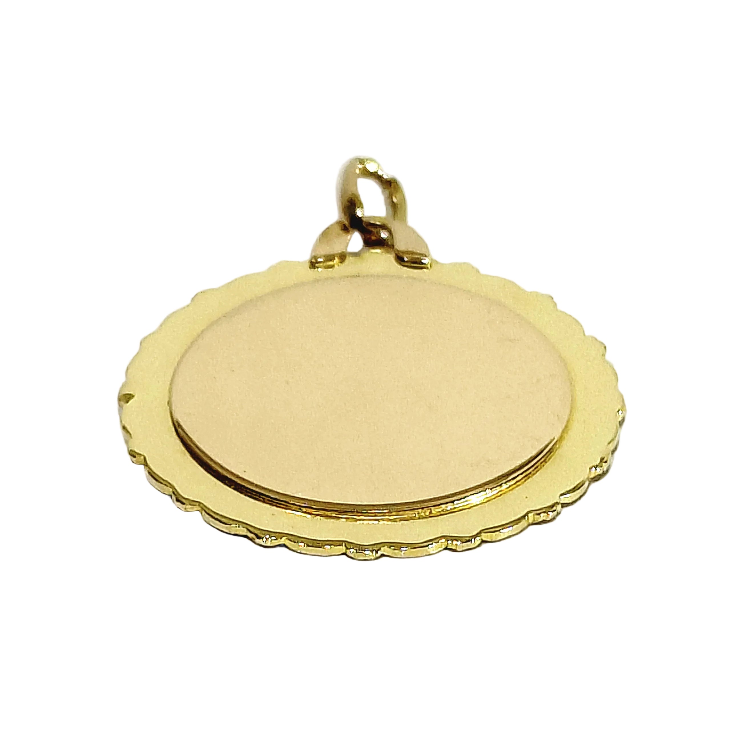 AUGIS Medal in yellow gold, rose gold, rubies, and diamonds