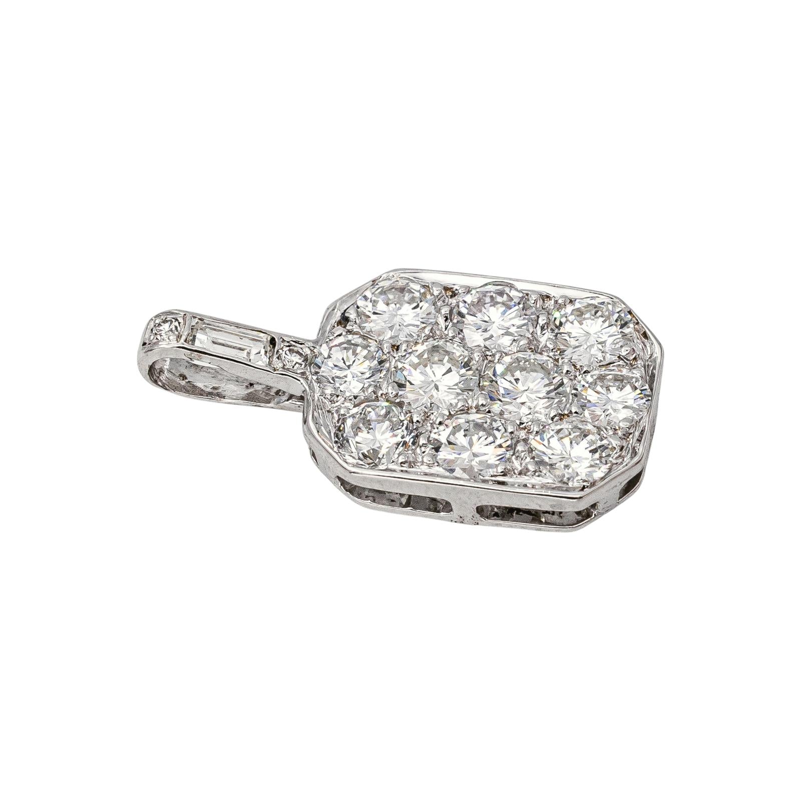 Pendentif  Or blanc  Diamant