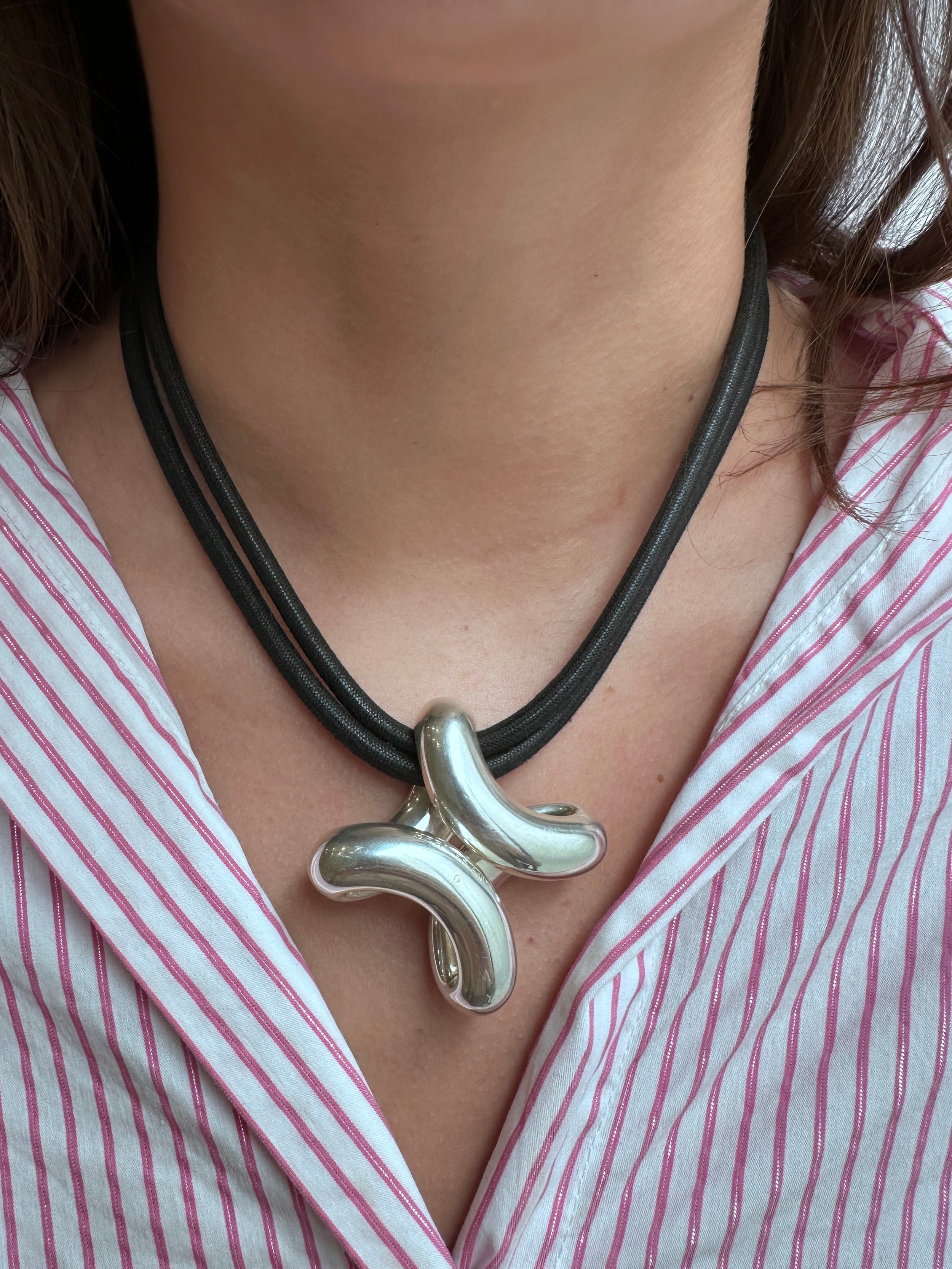 Collier Pendentif HERMÈS Lima en argent