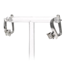 White gold and Diamond Lever-back Earrings