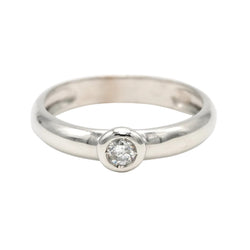 White Gold Solitaire Ring with Diamond