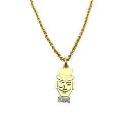 POMELLATO Pendant Necklace in white gold, yellow gold, and diamonds