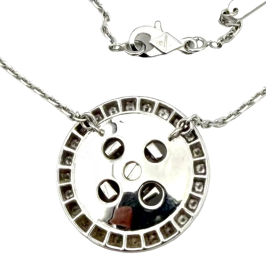 Necklace Pendant VAN CLEEF & ARPELS "Boutonnière" in White gold and Diamonds