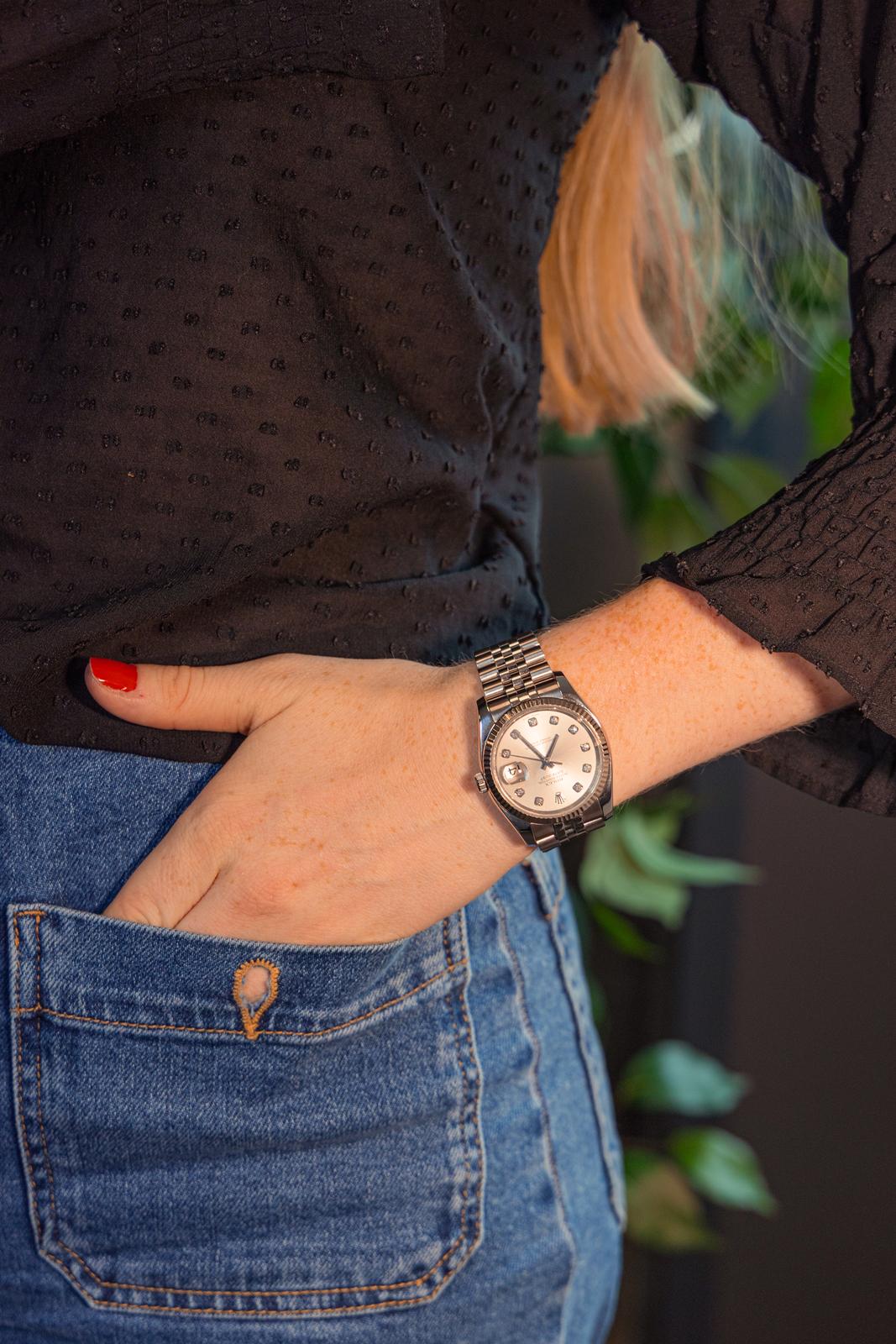 Rolex Montre Datejust Acier Diamant