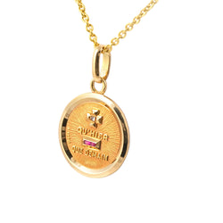 AUGIS Pendant in Yellow Gold, Ruby, and Diamond