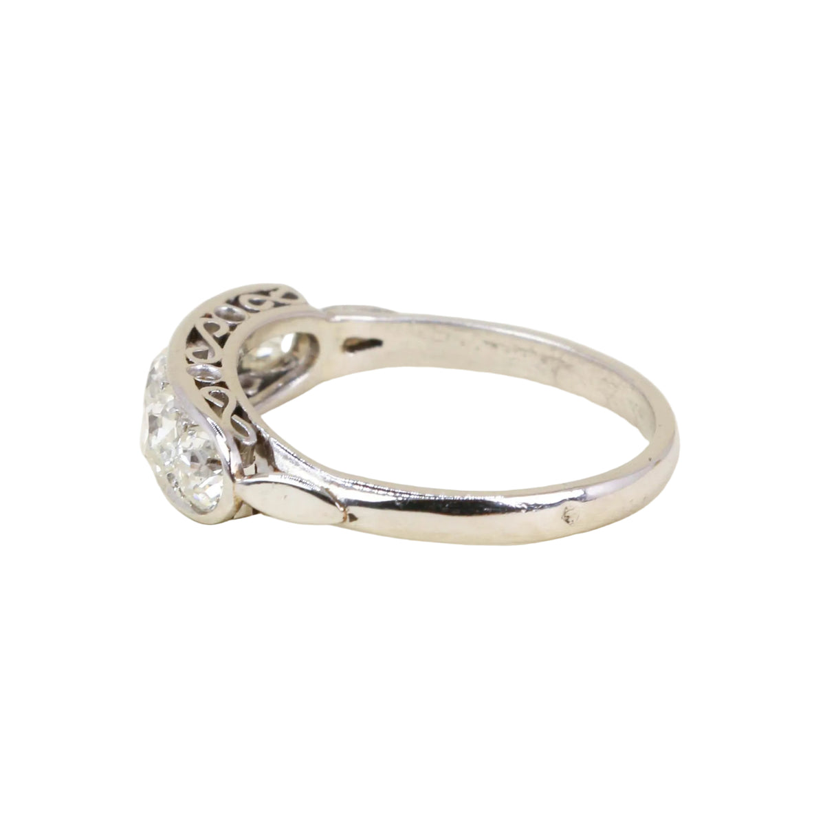 Platinum and Diamond Garter Ring