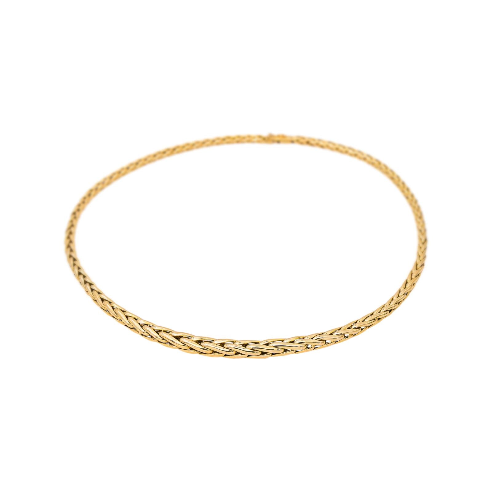 Collier Maille palmier Or jaune