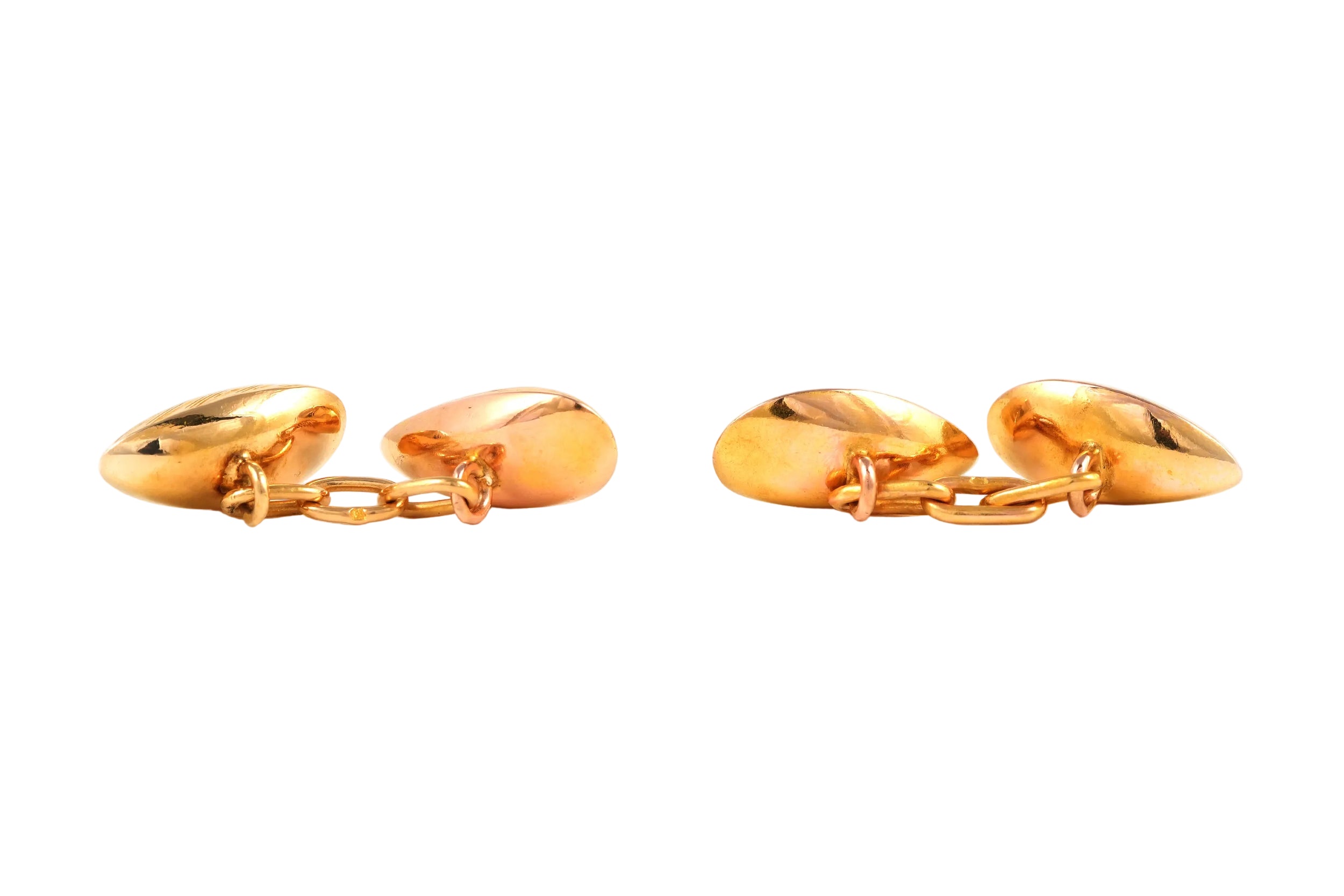 Yellow gold cufflinks