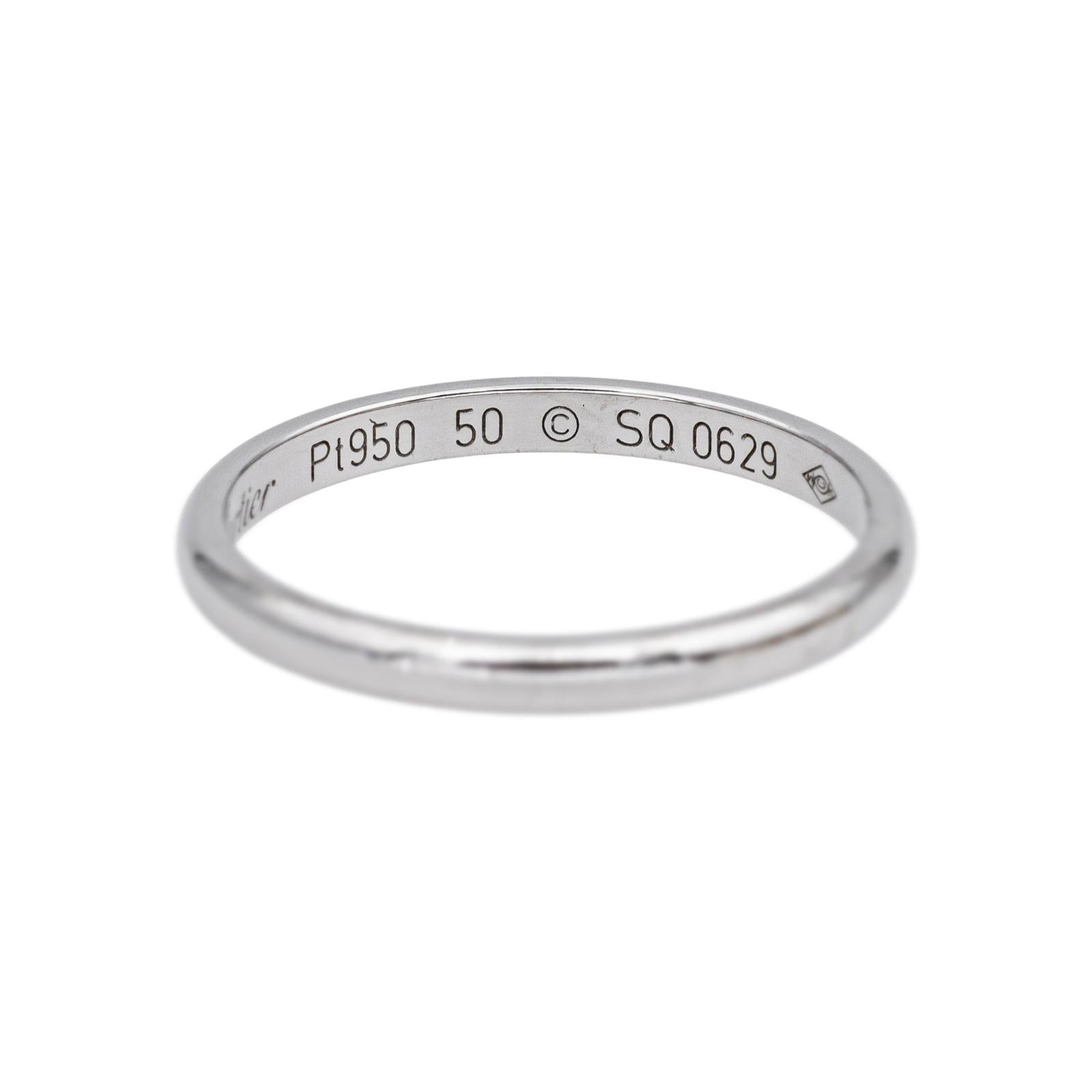Cartier Bague Alliance 1895 Platine