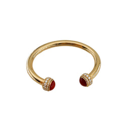 PIAGET "Possession" Bangle in rose gold, carnelian, and diamonds