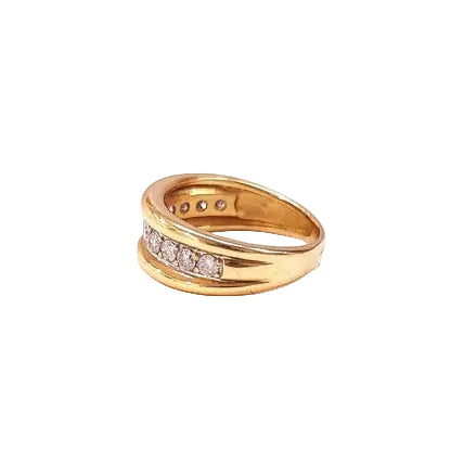 Ring Headband in yellow gold and diamonds