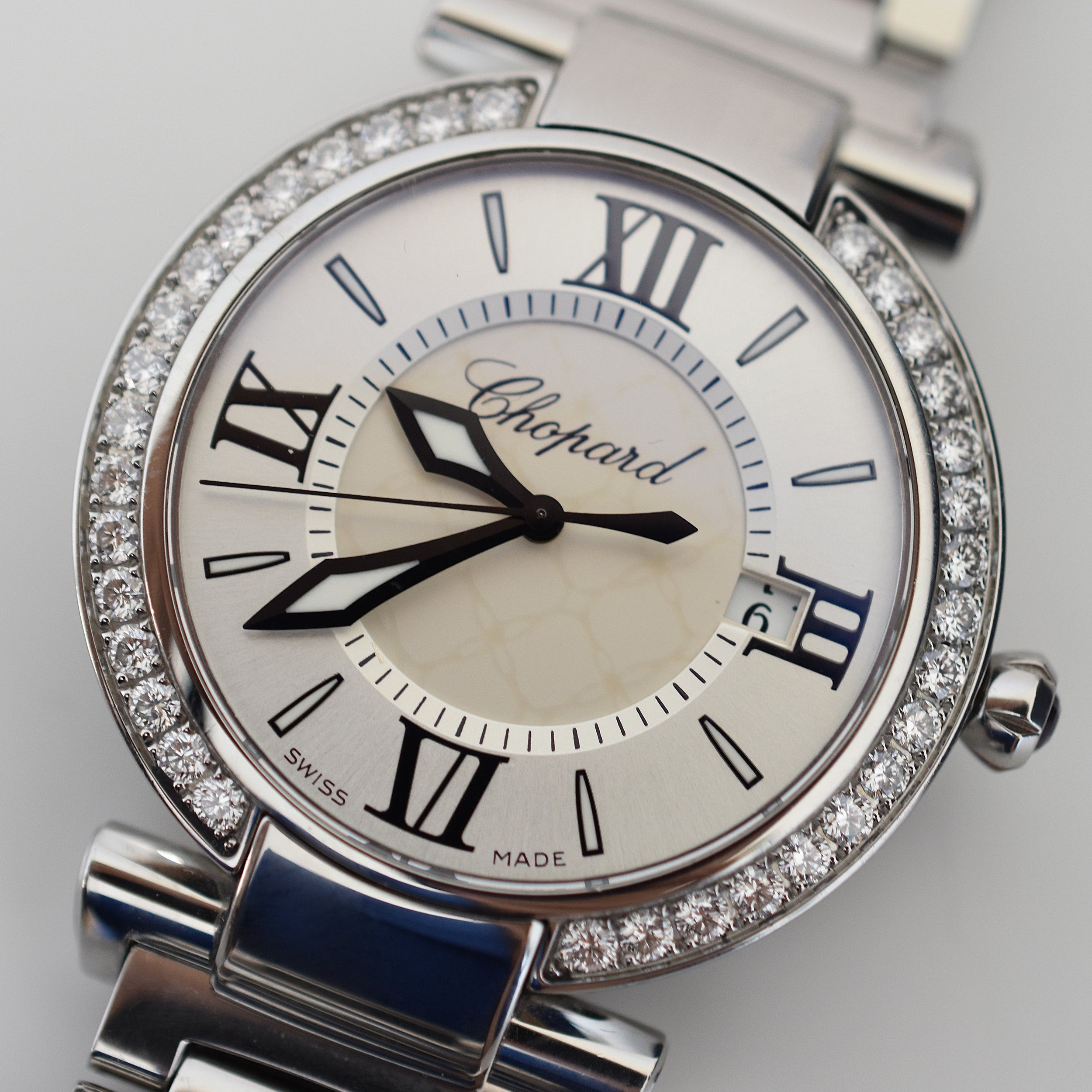 CHOPARD "Impériale" Watch in Stainless Steel, Amethyst, and Diamonds