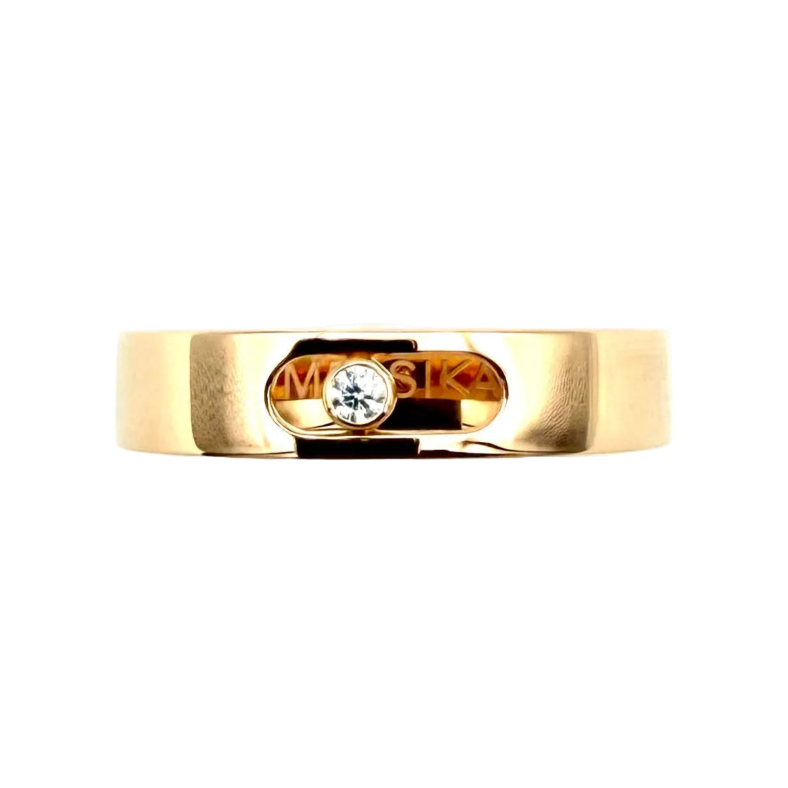 MESSIKA "Alliance Move Joaillerie" PM Wedding Band in rose gold and diamonds