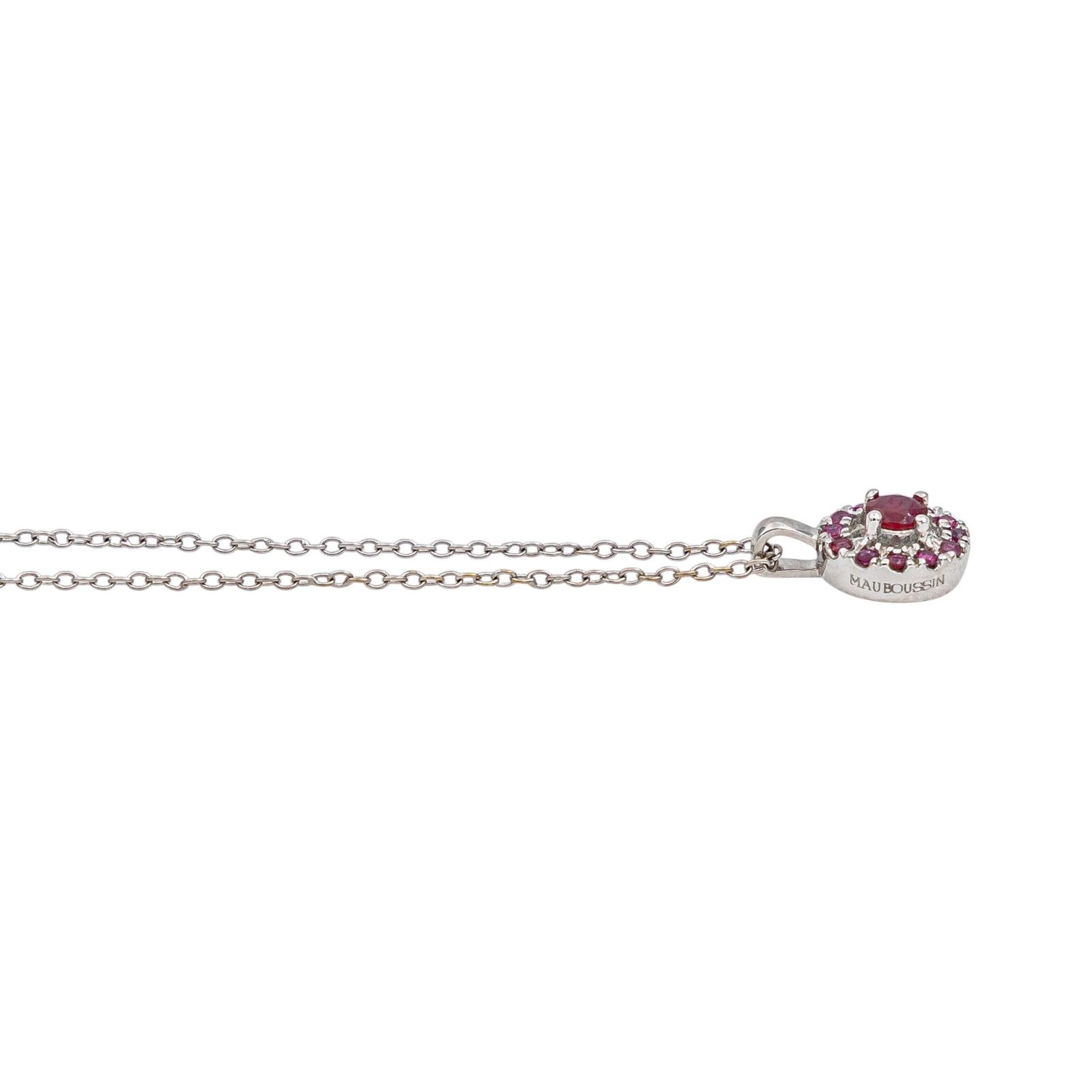 Mauboussin Collier Vie, Volupté & Passion Or blanc Rubis