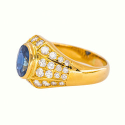 Yellow Gold Sapphire Ring