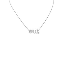 Collier Pendentif DIOR Dioramour en or blanc et diamants