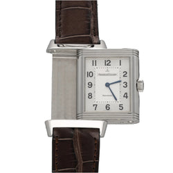 JAEGER-LECOULTRE "Reverso" GM Watch in Steel and Leather