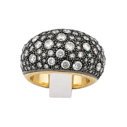 POMELLATO "Tango" Dome Ring in yellow gold and diamonds