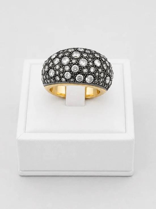 POMELLATO "Tango" Dome Ring in yellow gold and diamonds