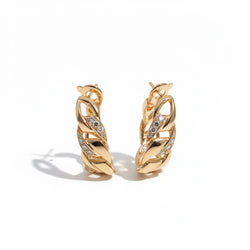 Boucles d’Oreilles CARTIER Bergame  en or jaune et diamants