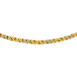Yellow Gold Twisted Link Necklace